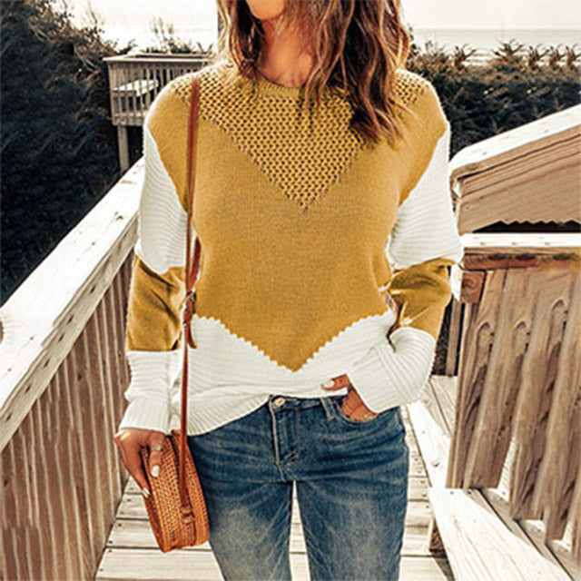 Frances™ | Comfortable Patchwork Casual Sweater