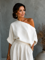 Trisha™ | Luxe Linen One-Shoulder Set