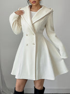 Vianne™ | Wide-Lapel Double-Breasted Fit-and-Flare Coat