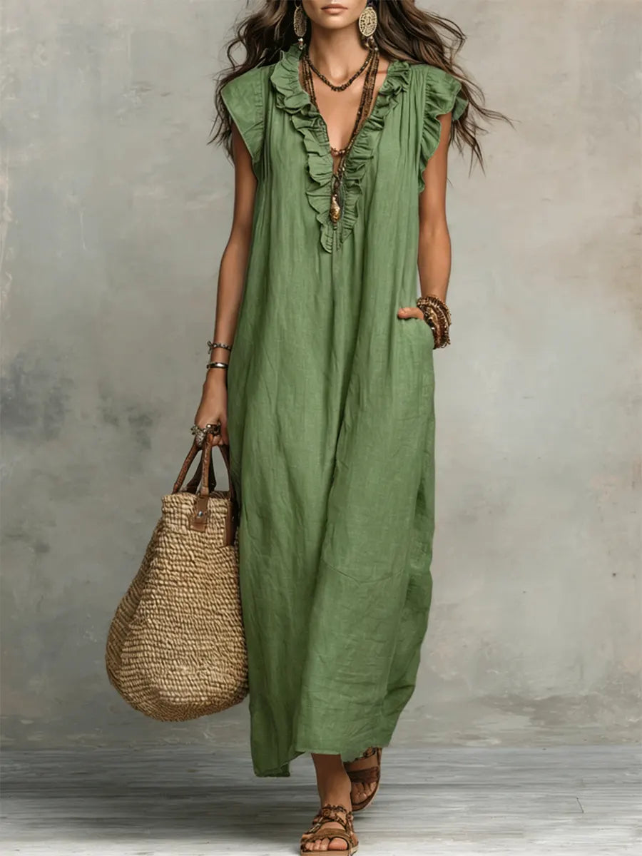 Mia | Long Fluid Bohemian Dress